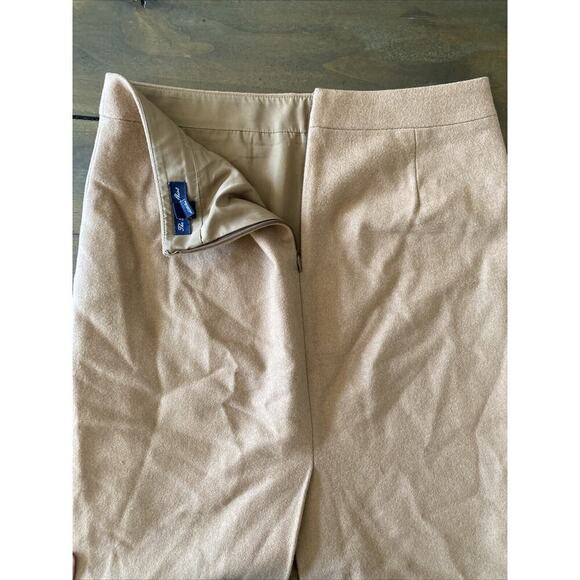 J Crew The Pencil Skirt Brown Wool Blend Skirt Size 4 Lined Back Vent Career - Picture 6 of 8